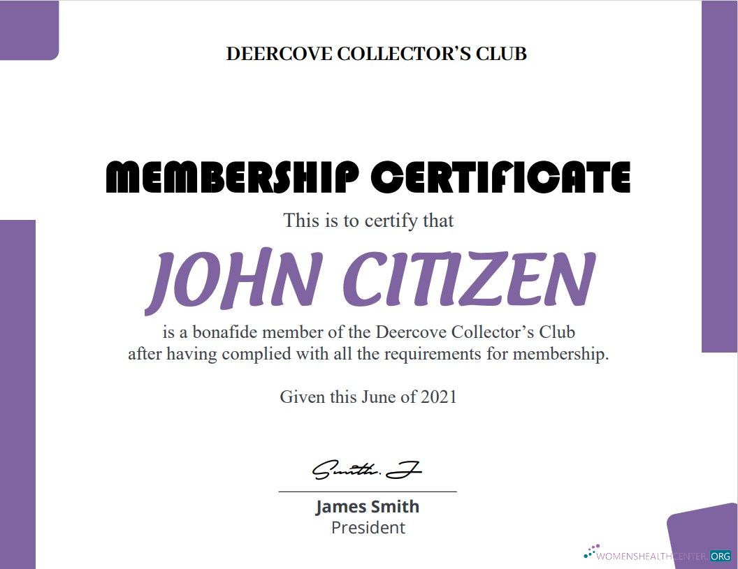Download USA Club Membership cert Photoshop template